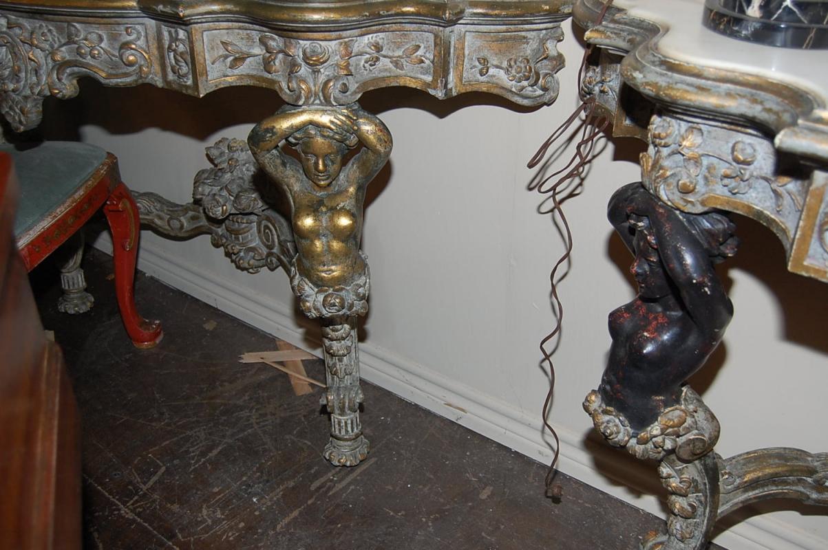 Pair Antique Italian Consoles