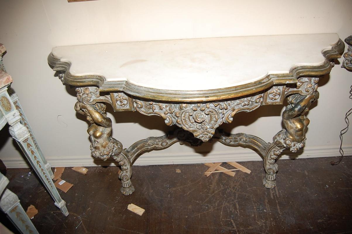 Pair Antique Italian Consoles