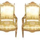 Louis XVI Style Giltwood Armchairs