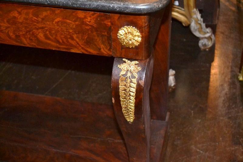 19th Century French Empire Mahogany Console