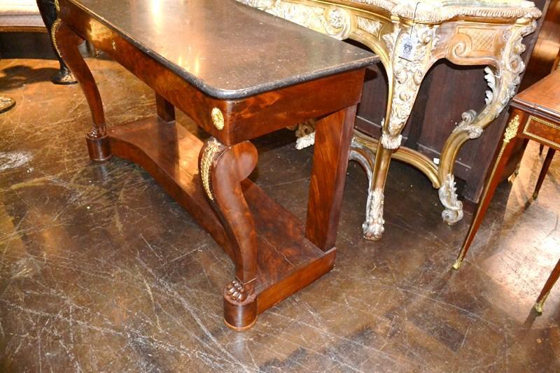 19th Century French Empire Mahogany Console