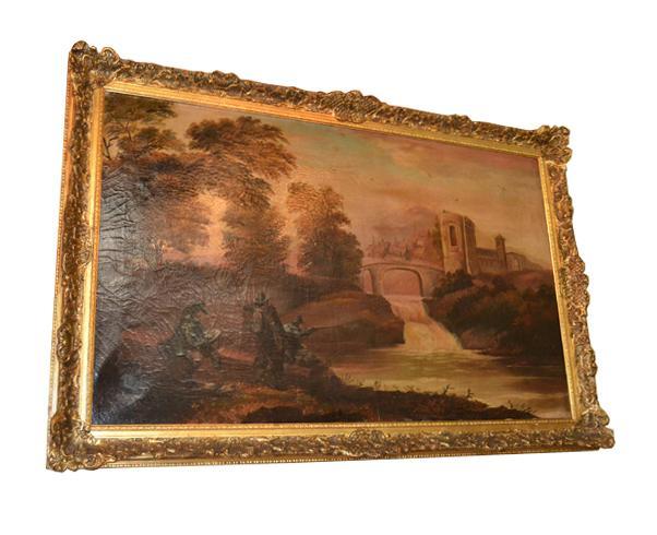 19th Century Continental Oil On Canvas