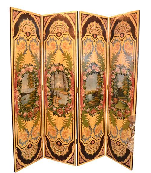 French Painted Screen