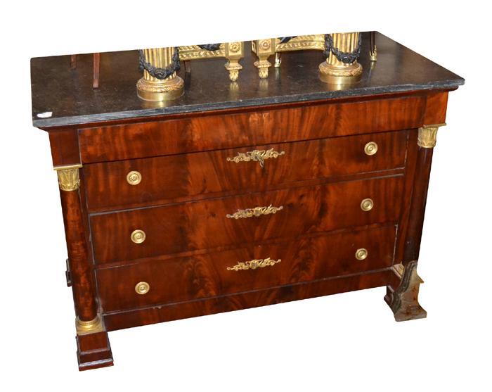 French Mahogany Empire Commode