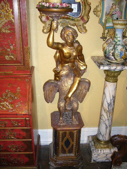 Italain Carved Torchieres