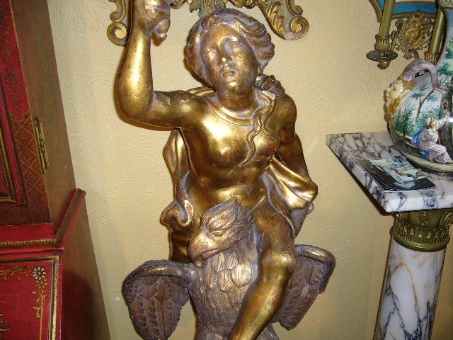 Italain Carved Torchieres