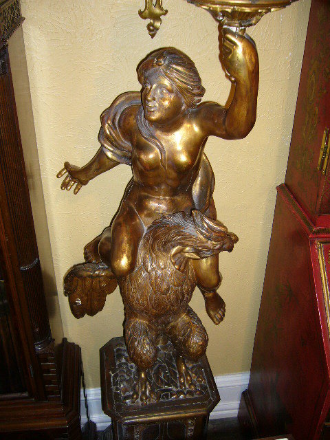 Italain Carved Torchieres