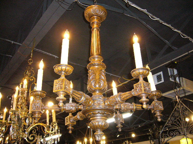 Louis XVI Walnut Chandelier