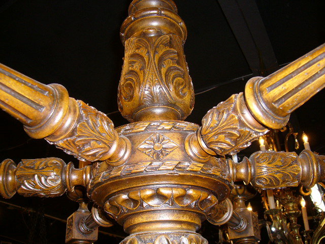 Louis XVI Walnut Chandelier