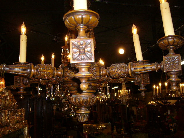 Louis XVI Walnut Chandelier