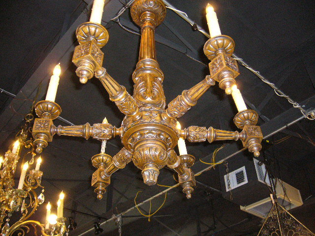 Louis XVI Walnut Chandelier