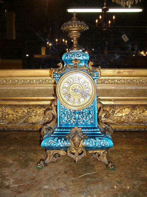 Majolica Mantle Clock