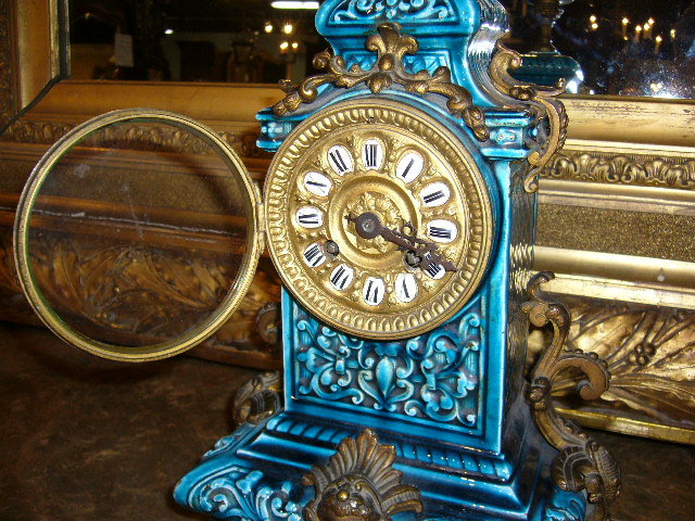Majolica Mantle Clock