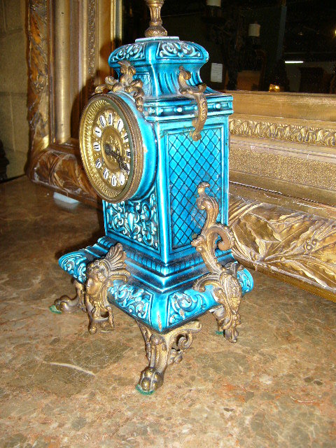 Majolica Mantle Clock