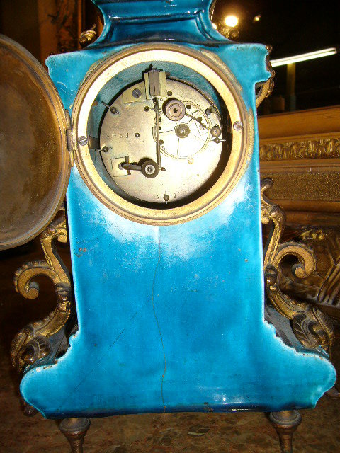 Majolica Mantle Clock