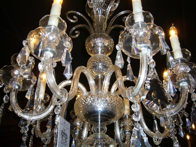 A Beautiful Irish 19th Century 8 Light Crystal Chandelier