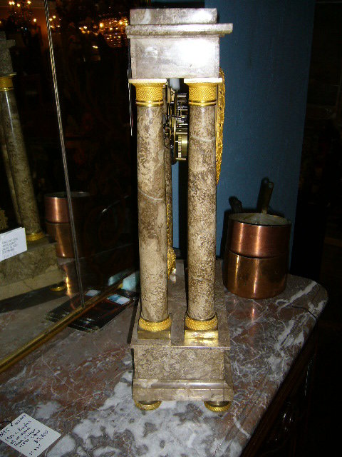 A Incredible French Napoleon III Marble and Dore Bronze Mantle Clock