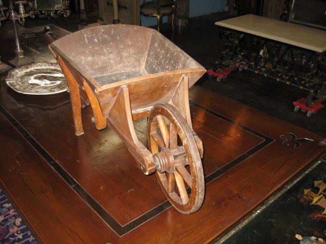 A rare and adorable French wheel barrow