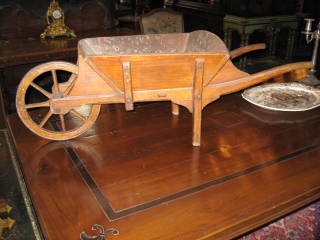 A rare and adorable French wheel barrow