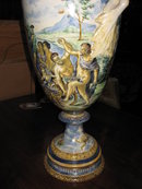 An impressive large Italian double handled urn