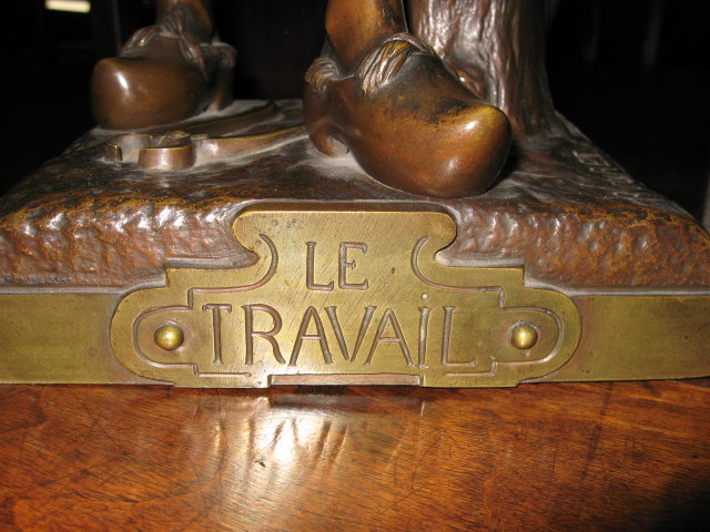 An excellent French bronze sculpture of a blacksmith