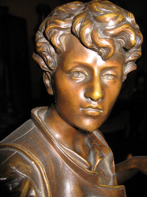 An excellent French bronze sculpture of a blacksmith