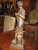 An excellent French bronze sculpture of a blacksmith