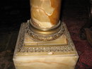 An outstanding French onyx and bronze pedestal