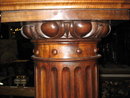 A handsome French carved walnut pedestal