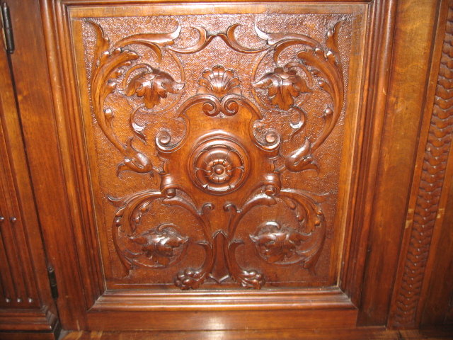A handsome Italian Renaissance carved walnut buffet