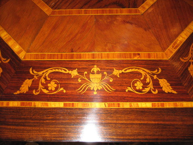 French Inlay Octagonal Table