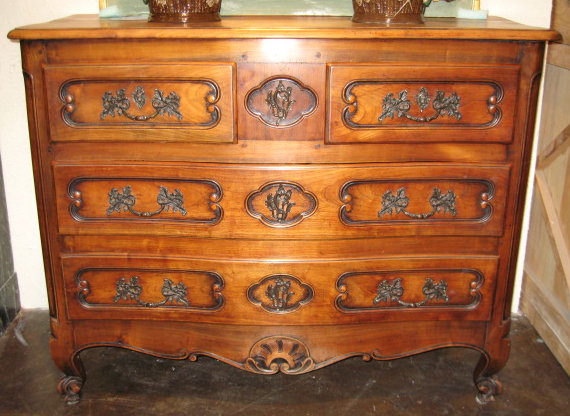 19th Century French Cherrywood Louis XV commode