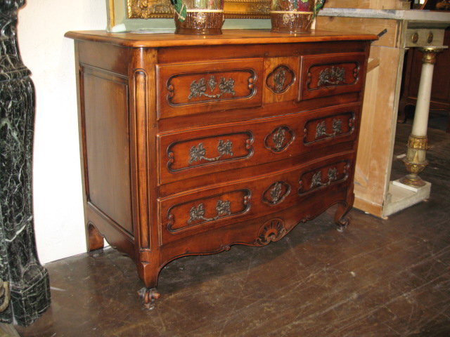 19th Century French Cherrywood Louis XV commode