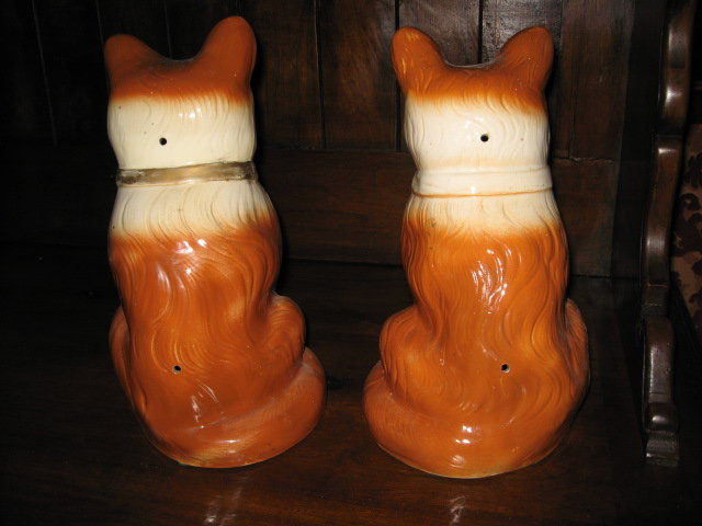 19th century English Staffordshire cats, circa 1860