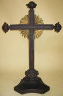 19th Century Carved Wooden Cross Circa 1870