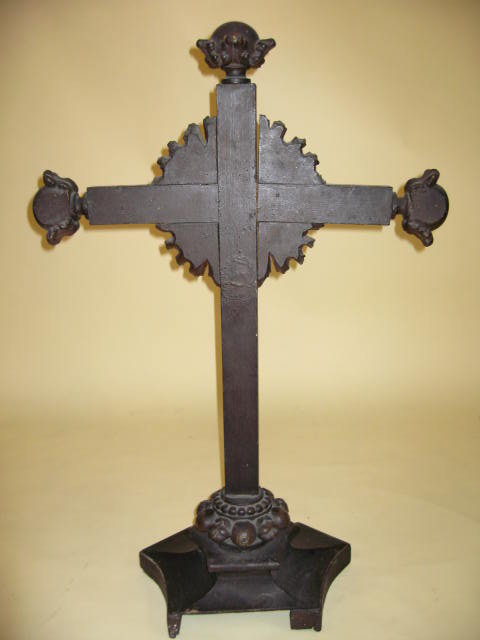 19th Century Carved Wooden Cross Circa 1870