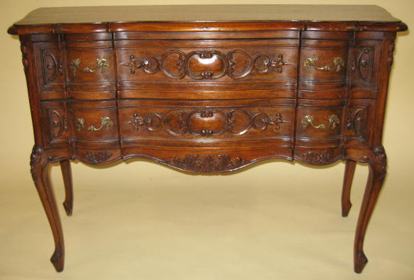 20th Century Petite Belgian Walnut 2-drawer Commode Circa 1930