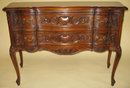20th Century Petite Belgian Walnut 2-drawer Commode Circa 1930