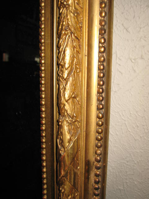 19th Century French Louis XVI Gold Gilded Majestic Mirror