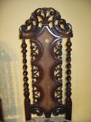 17th 18th century Pair William Mary hall chairs