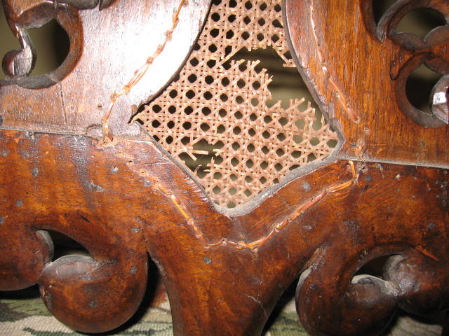 17th 18th century Pair William Mary hall chairs
