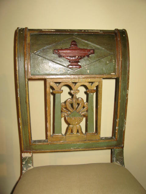 4 Painted Italian Chairs