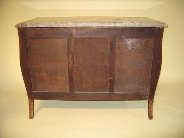 19th Century French Bombe Commode with Bronze Mounts and Marble Top Circa 1870