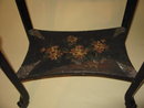 19th Century English Black Lacquered Sewing Stand circa 1870