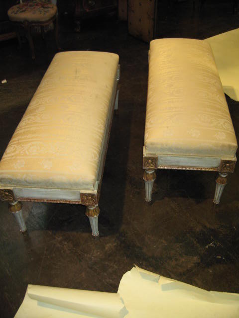 20th Century Pair of Italian Neo-Classical Benches