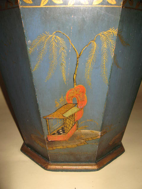 English Chinoiserie Waste Basket
