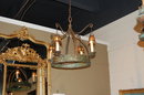 Unusual French Iron Chandelier