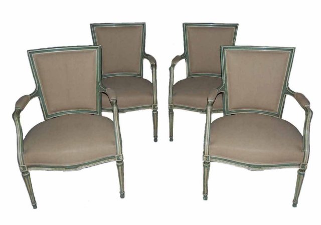 Set of 4 Swedish Antique Armchairs