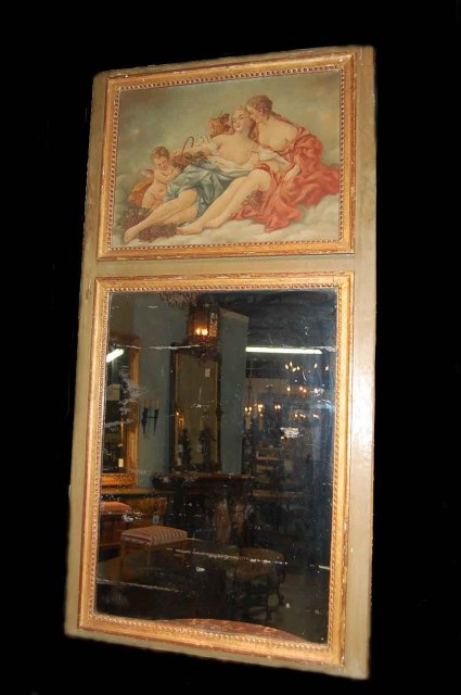 French Antique Trumeau Mirror