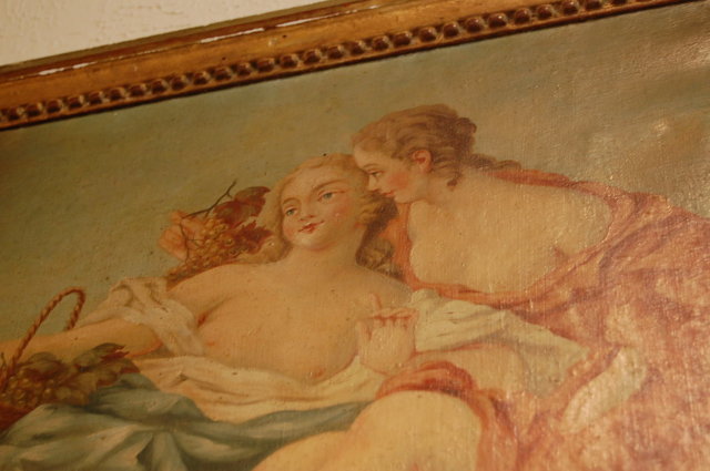 French Antique Trumeau Mirror